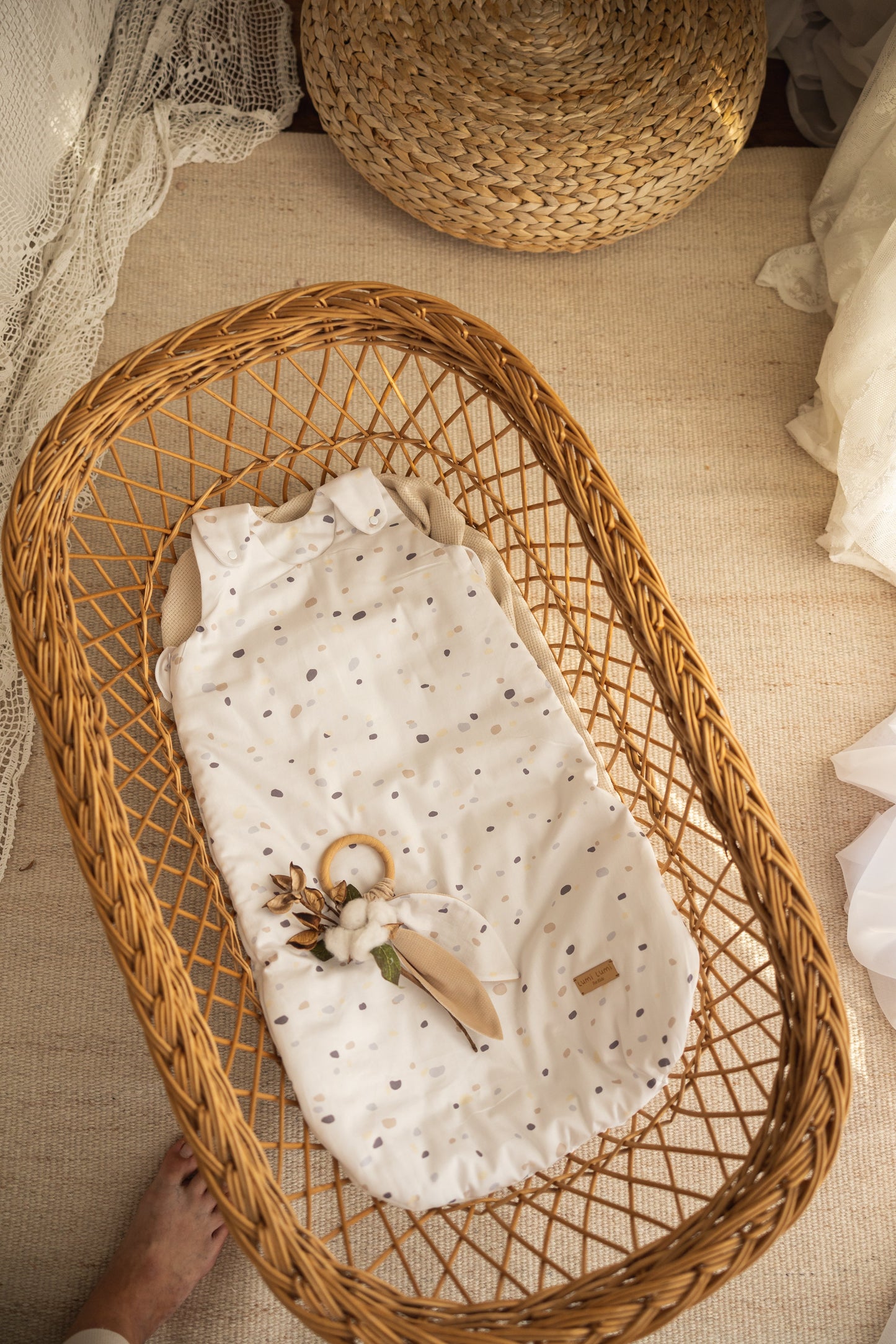 Śpiworek niemowlęcy Kropki