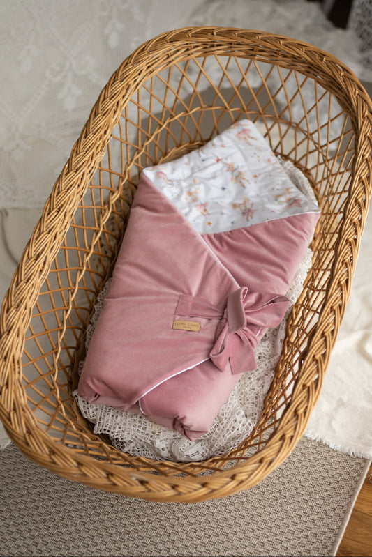 Rożek niemowlęcy różowy Myszki